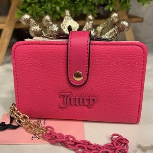 🩷🍒Juicy couture pink flash tab wallet